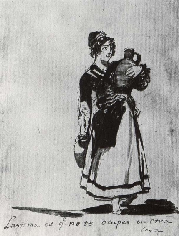Francisco Goya Lastima es q no te ocupes en otra cosa oil painting image
